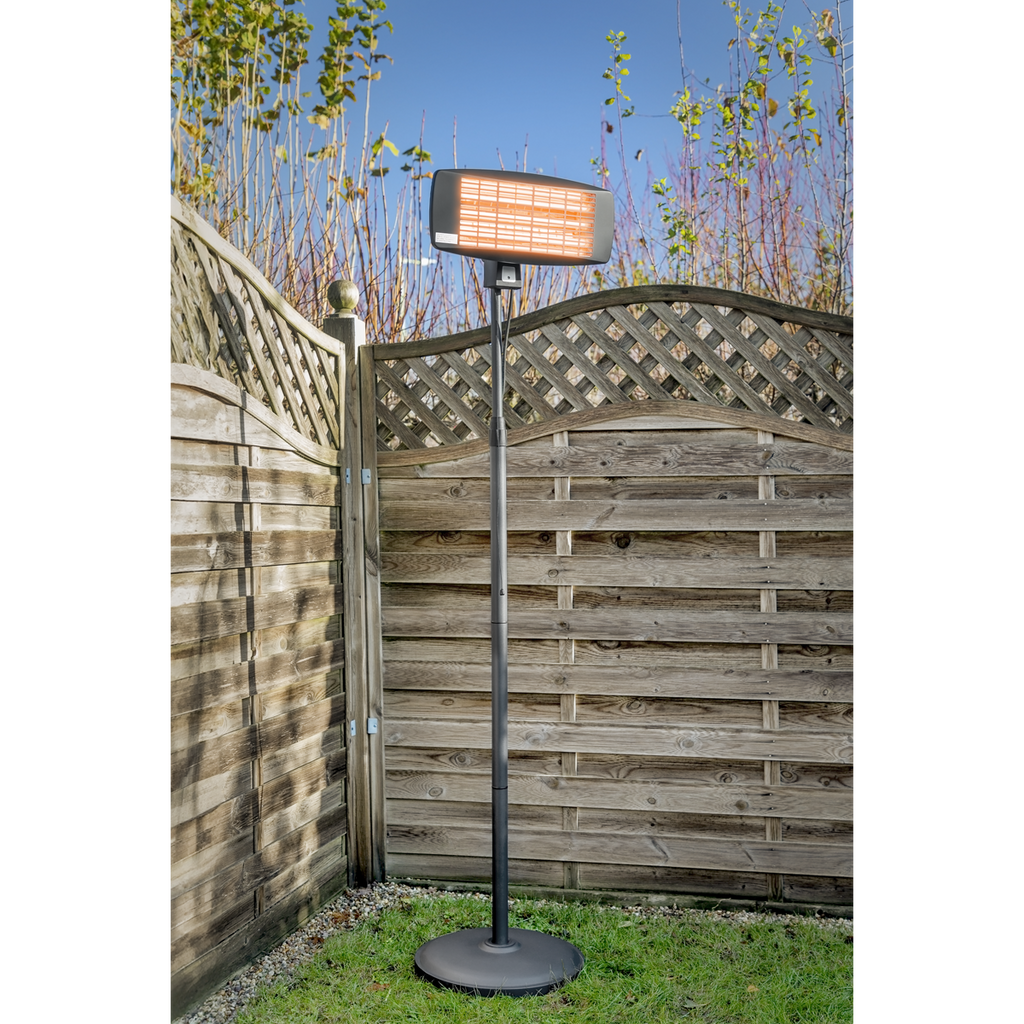Infrared Quartz Patio Heater with Telescopic Floor Stand 2000W/230V IFSH2003