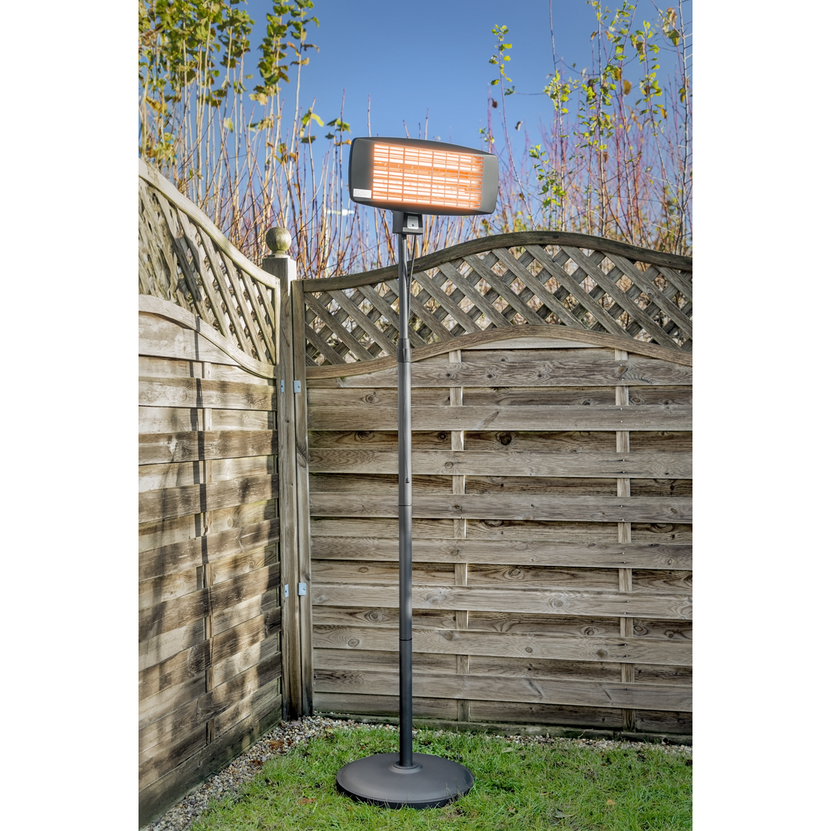 Infrared Quartz Patio Heater with Telescopic Floor Stand 2000W/230V IFSH2003