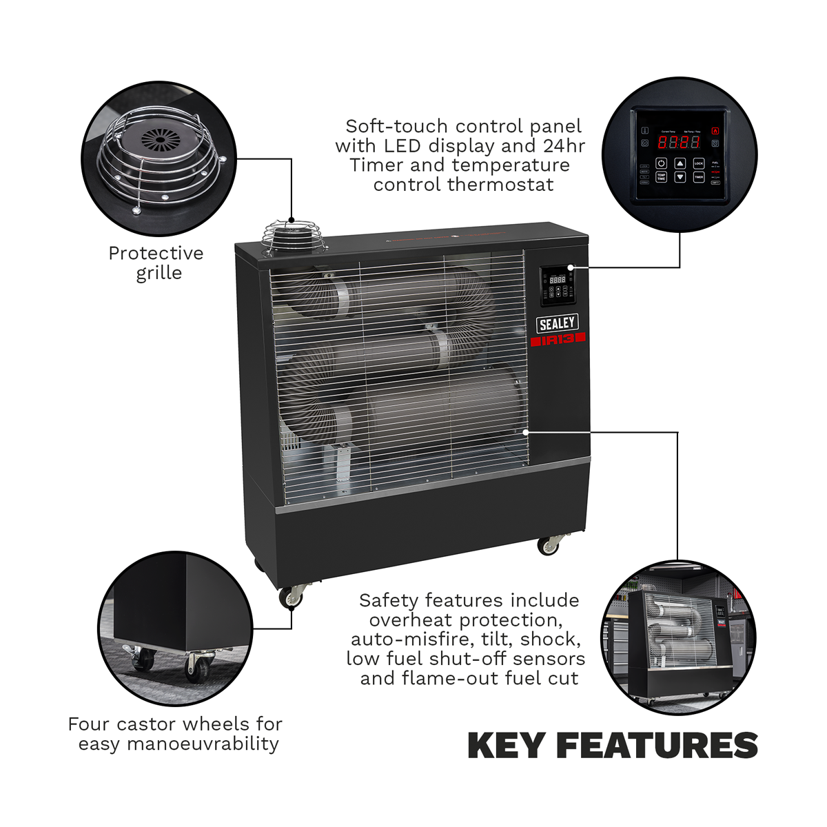 Industrial Infrared Diesel Heater 13kW IR13