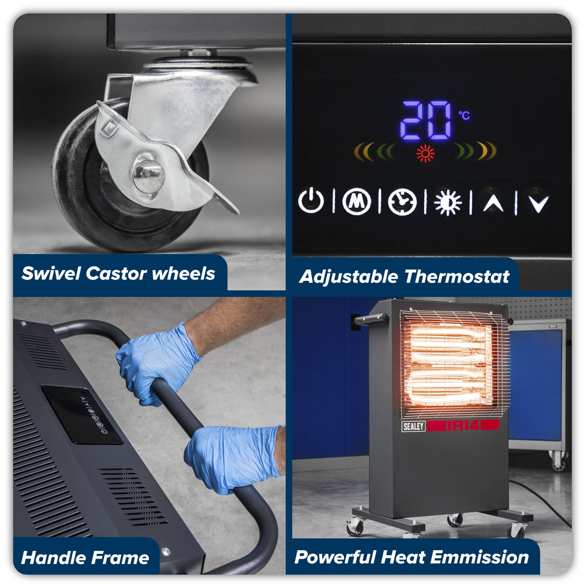 Infrared Cabinet Heater 1.4/2.8kW 230V IR14