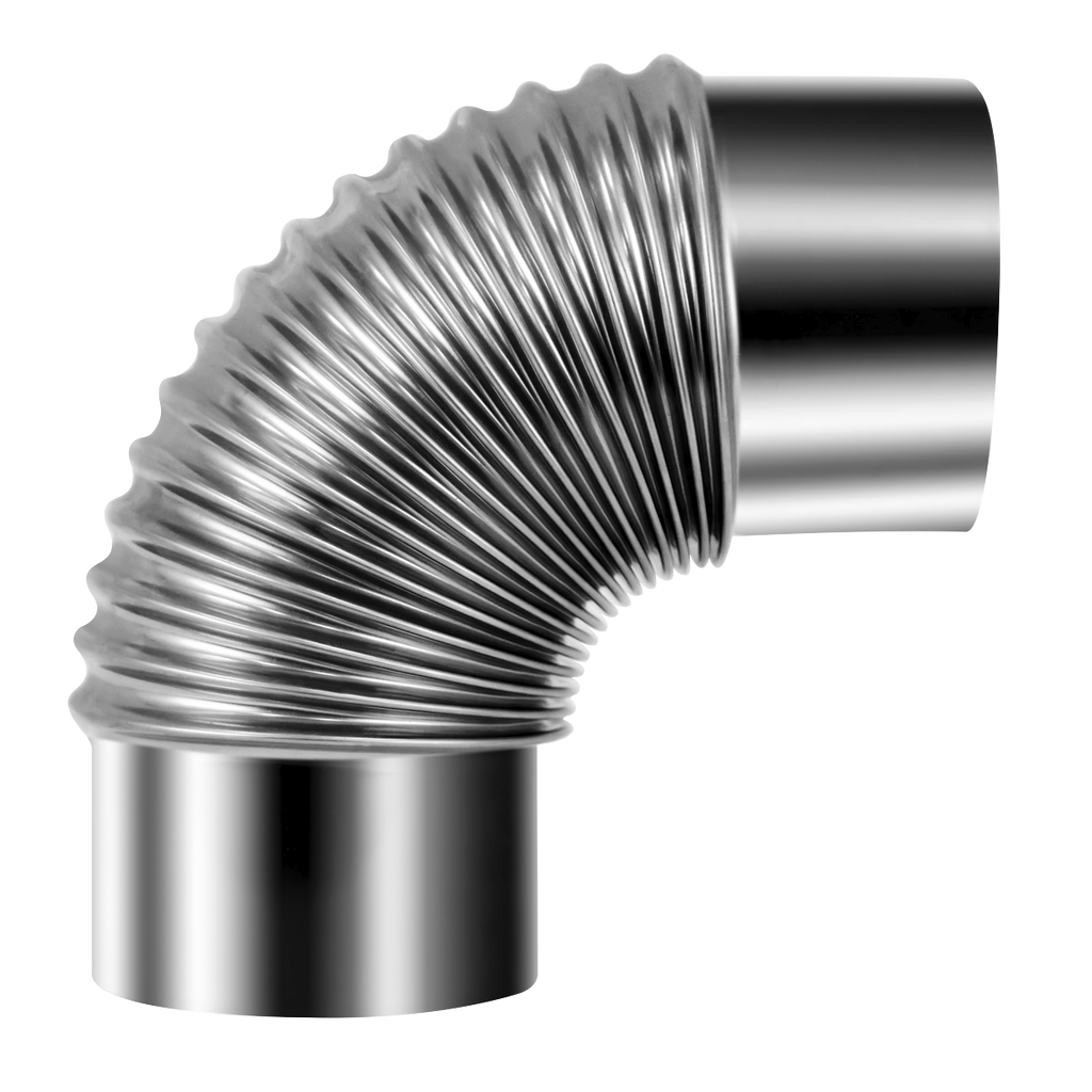 Stainless Steel Exhaust/Flue 90° Bend for IR13/IR16 100mm IREX3