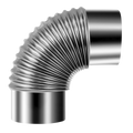Stainless Steel Exhaust/Flue 90° Bend for IR13/IR16 100mm IREX3