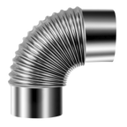 Stainless Steel Exhaust/Flue 90° Bend for IR13/IR16 100mm IREX3
