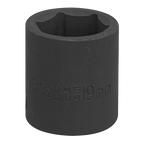 Impact Socket 3/8"Sq Drive 19mm IS3819