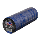 PVC Insulating Tape 19mm x 20m, Blue - Pack of 10 ITBLU10