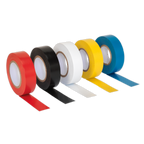 PVC Insulating Tape 19mm x 20m, Mixed Colours - Pack of 10 ITMIX10