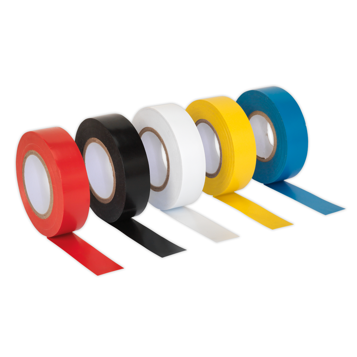 PVC Insulating Tape 19mm x 20m, Mixed Colours - Pack of 10 ITMIX10