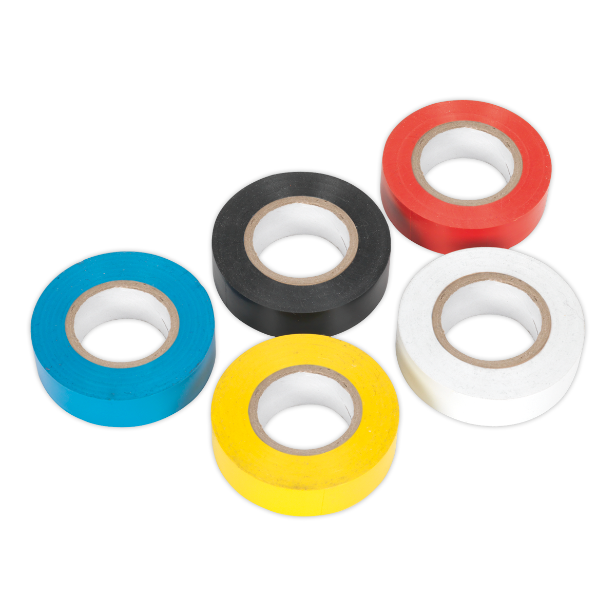 PVC Insulating Tape 19mm x 20m, Mixed Colours - Pack of 10 ITMIX10