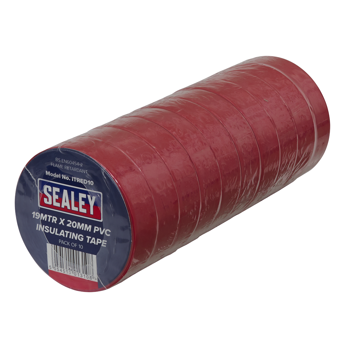 PVC Insulating Tape 19mm x 20m, Red - Pack of 10 ITRED10