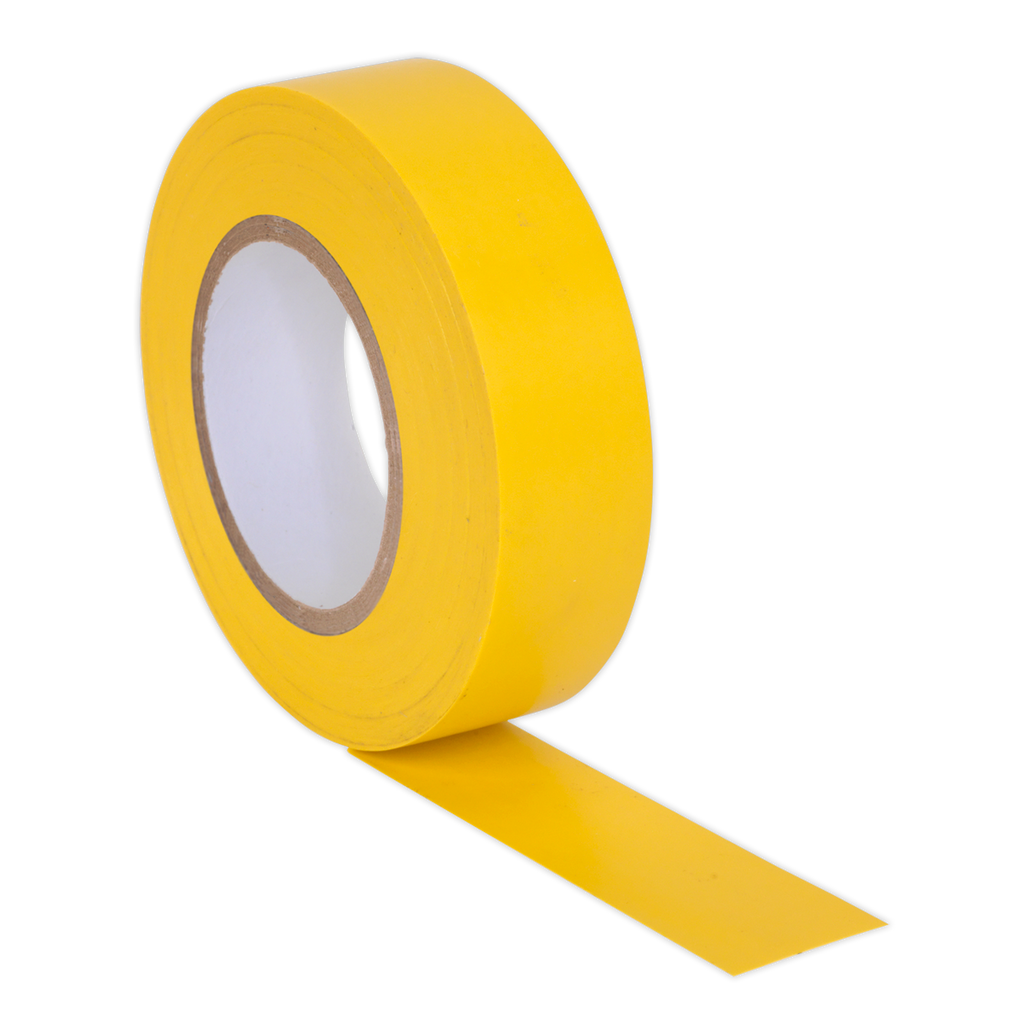 PVC Insulating Tape 19mm x 20m, Yellow - Pack of 10 ITYEL10