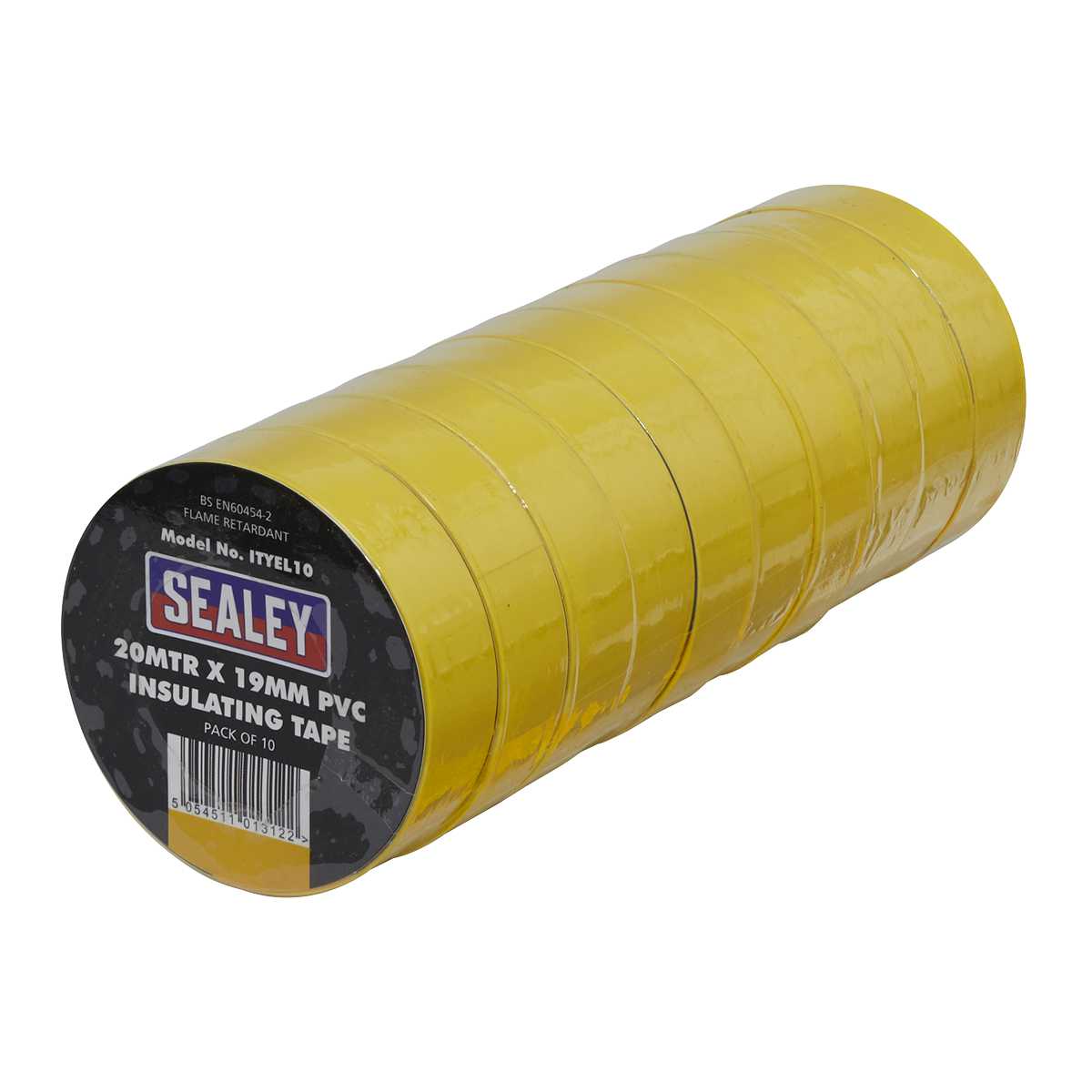 PVC Insulating Tape 19mm x 20m, Yellow - Pack of 10 ITYEL10