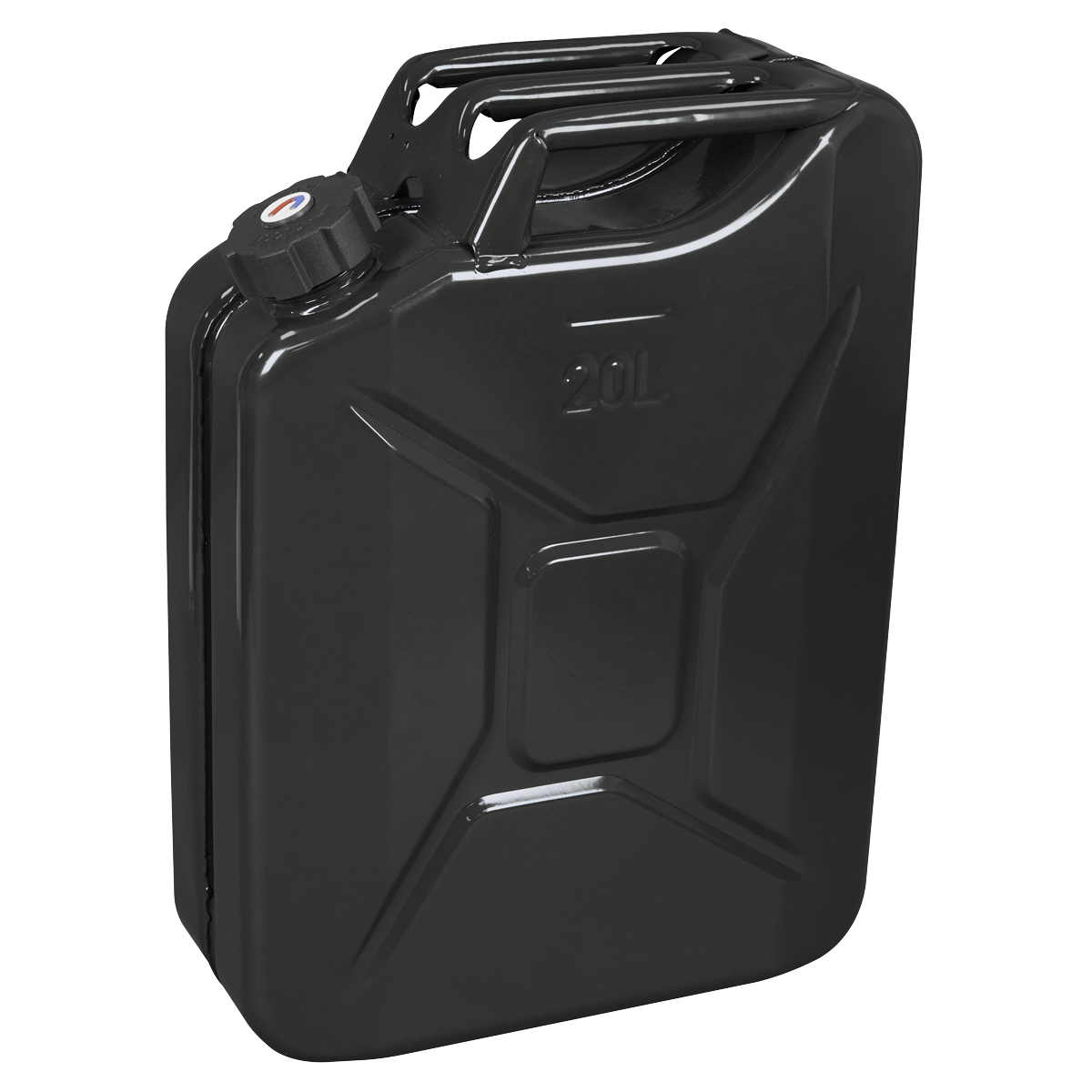 Screw Cap Metal Jerry Can 20L - Black JC20SCB