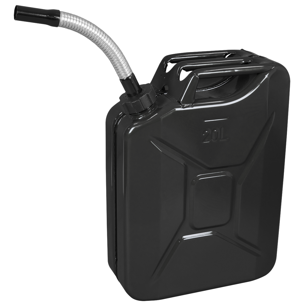 Screw Cap Metal Jerry Can 20L - Black JC20SCB