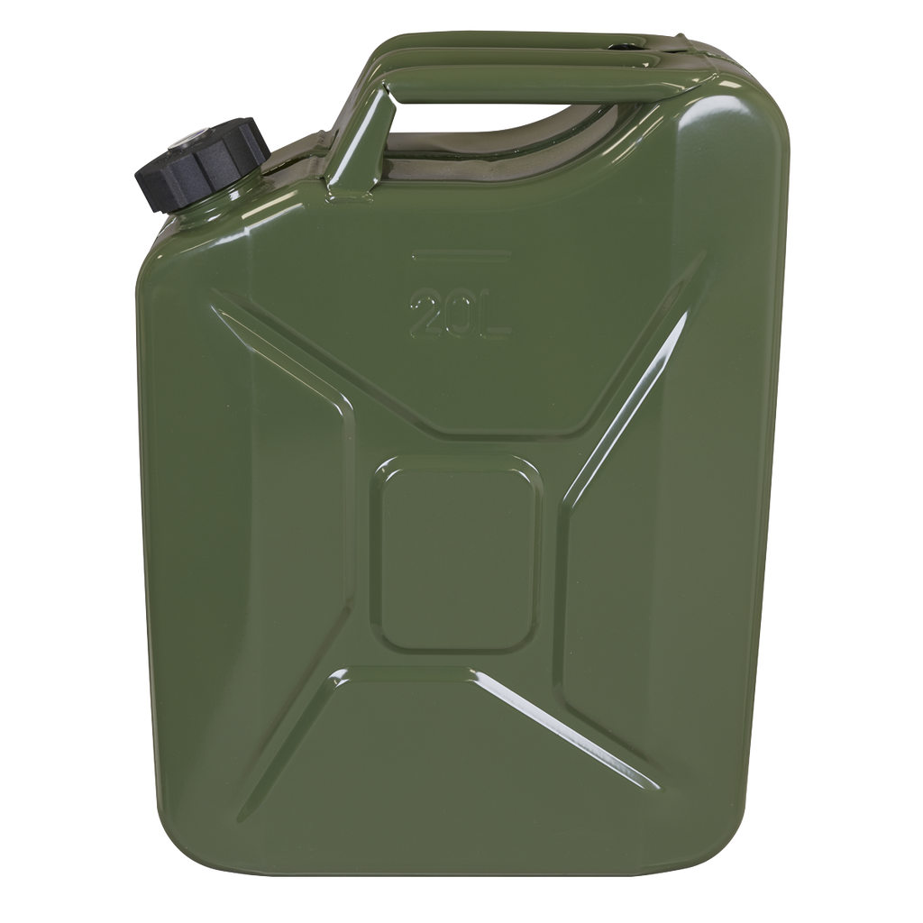 Screw Cap Metal Jerry Can 20L - Green JC20SCG