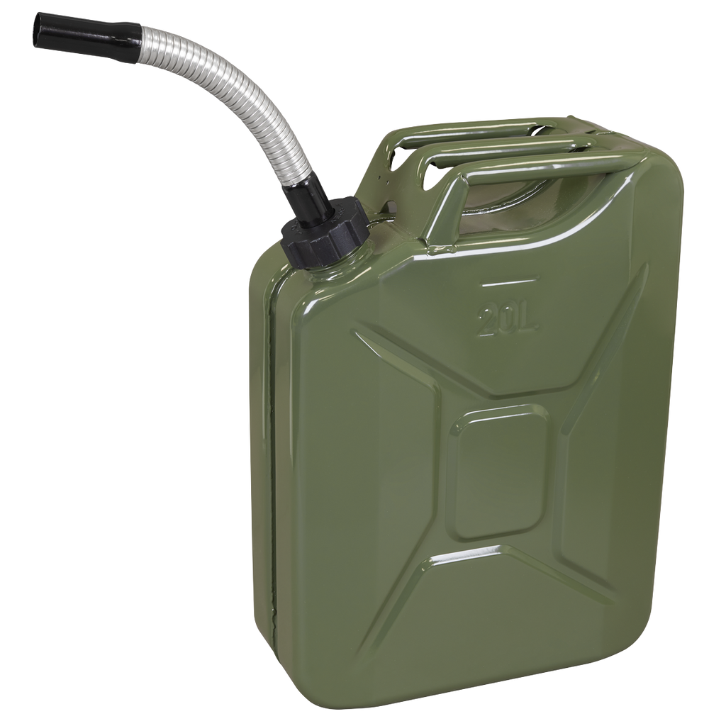 Screw Cap Metal Jerry Can 20L - Green JC20SCG