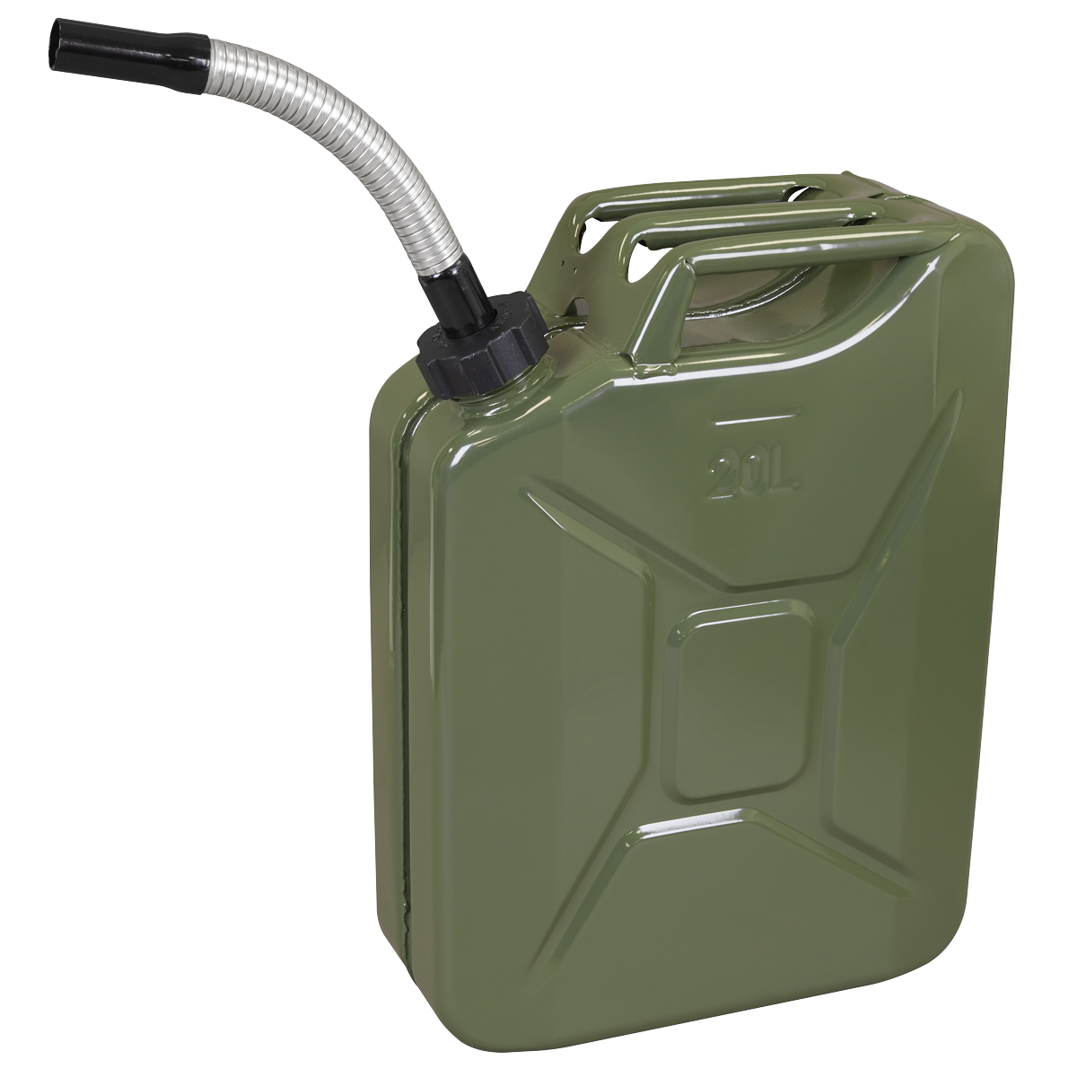 Screw Cap Metal Jerry Can 20L - Green JC20SCG
