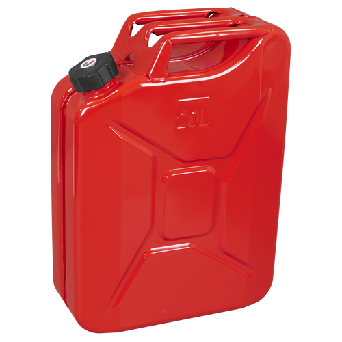 20L Screw Cap Metal Jerry Can - Red JC20SCR