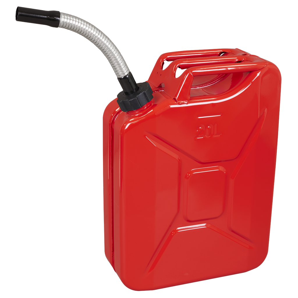 20L Screw Cap Metal Jerry Can - Red JC20SCR