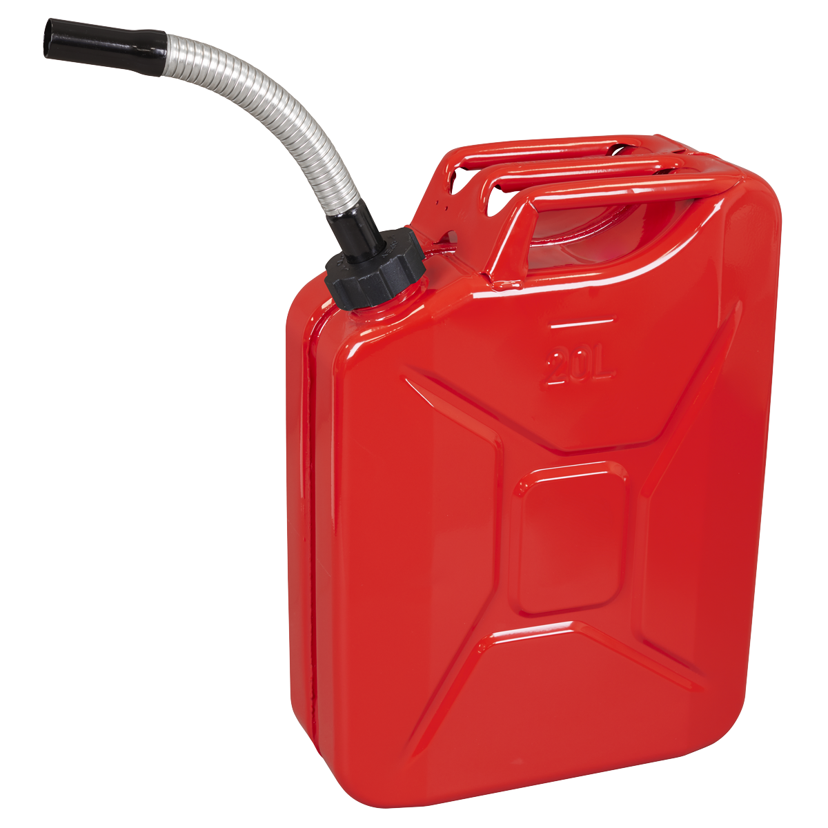 20L Screw Cap Metal Jerry Can - Red JC20SCR