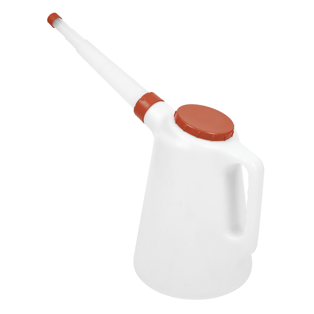 Oil Container with Flexible Spout 5L - Red Lid JDL5R