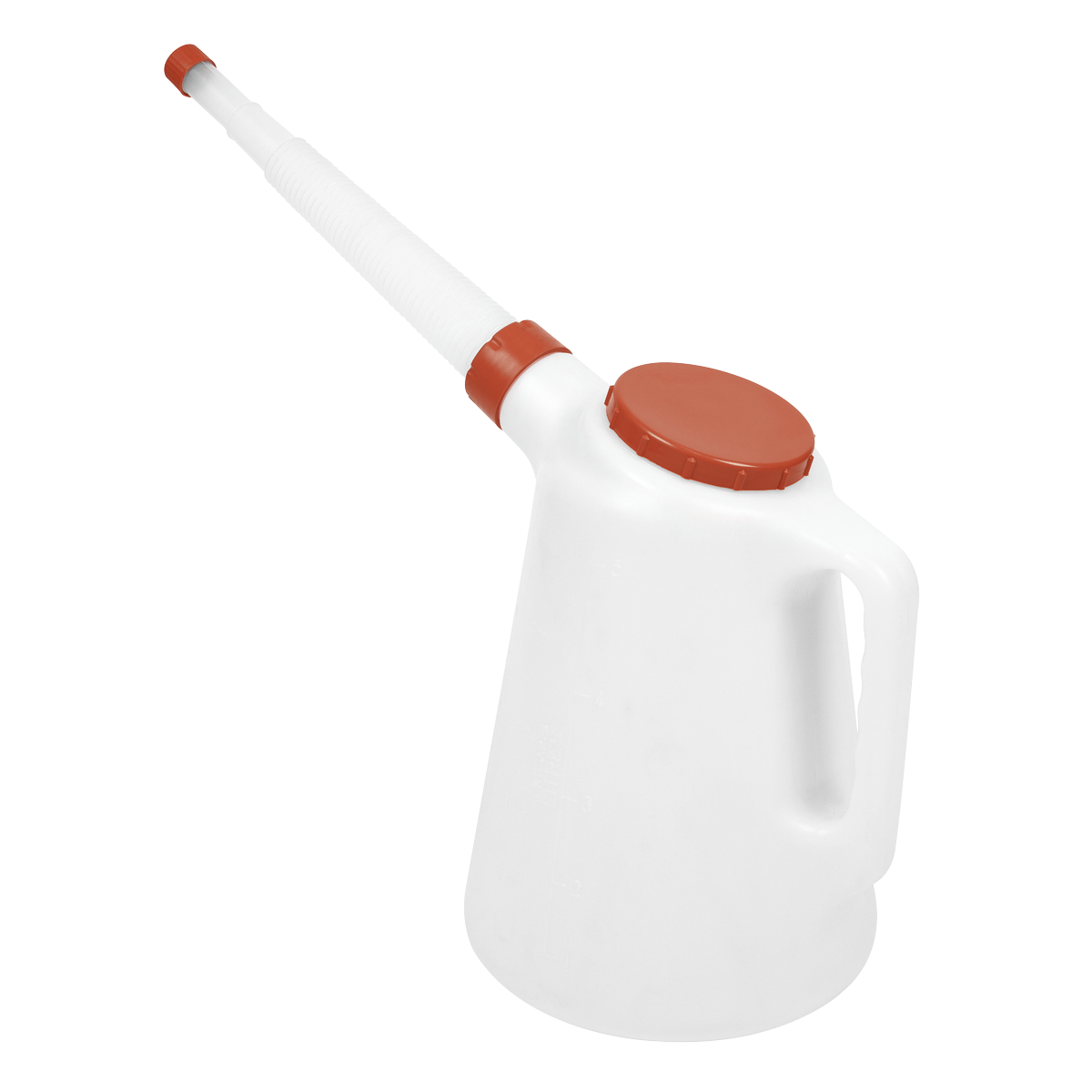 Oil Container with Flexible Spout 5L - Red Lid JDL5R