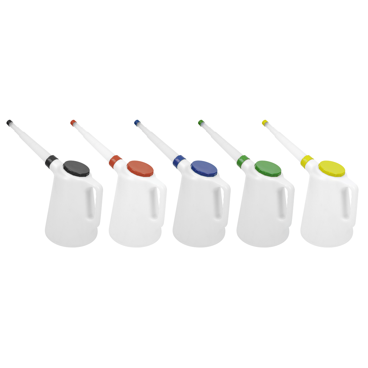 Oil Containers with Lid & Flexible Spout 5L - Set of 5 JDL5SET