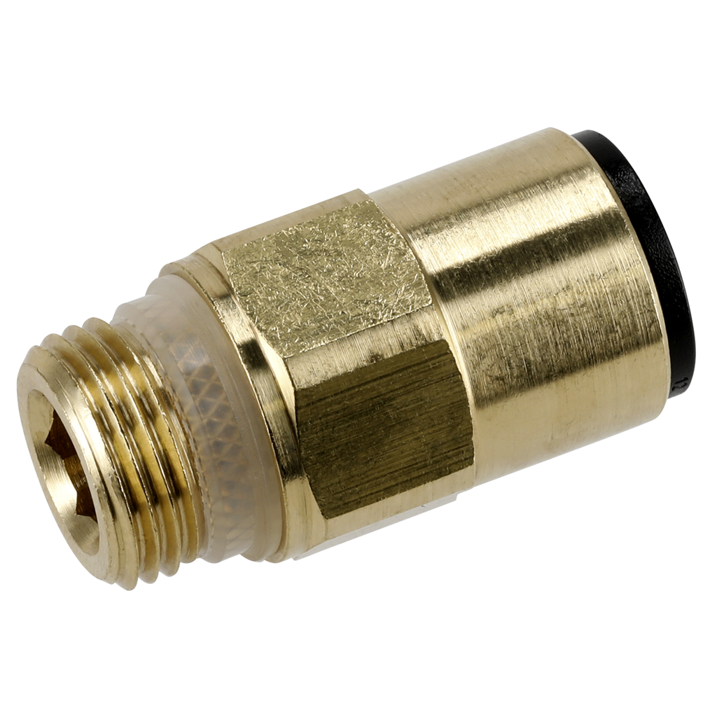 John Guest® Brass SuperThread Straight Adaptor 12mm x 3/8"BSP - Pack of 2 JGBC1238