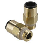 John Guest® Brass SuperThread Straight Adaptor 12mm x 3/8"BSP - Pack of 2 JGBC1238
