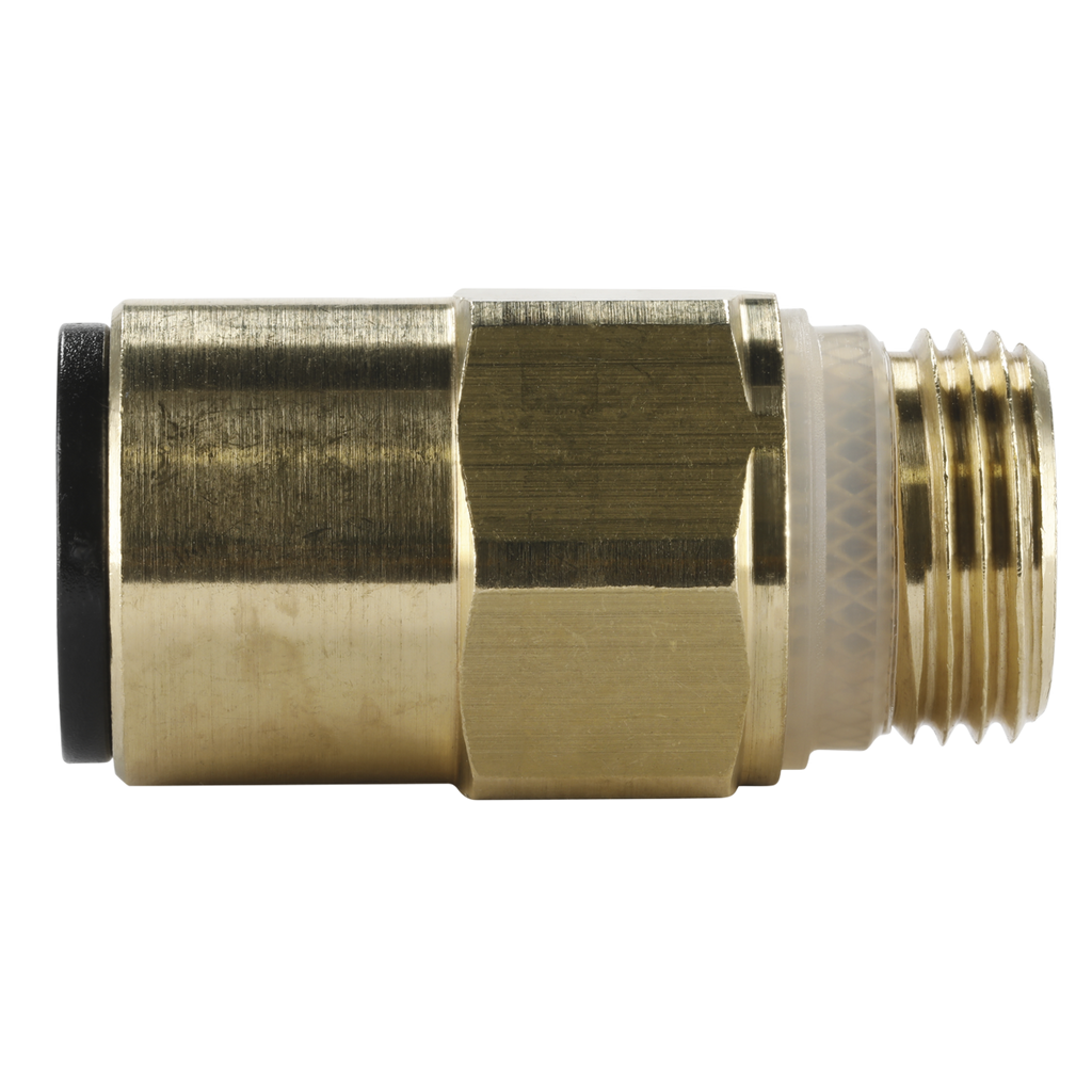 John Guest® Brass SuperThread Straight Adaptor 12mm x 3/8"BSP - Pack of 2 JGBC1238