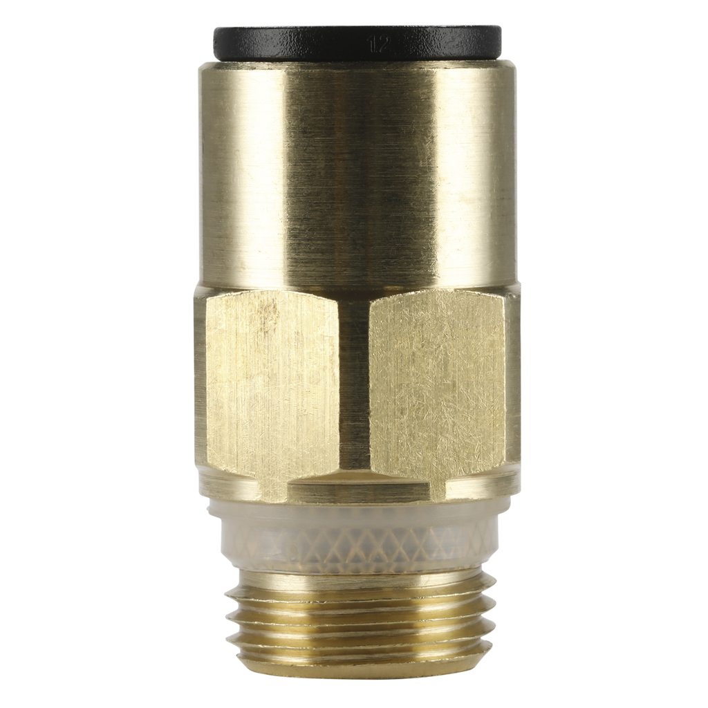 John Guest® Brass SuperThread Straight Adaptor 12mm x 3/8"BSP - Pack of 2 JGBC1238