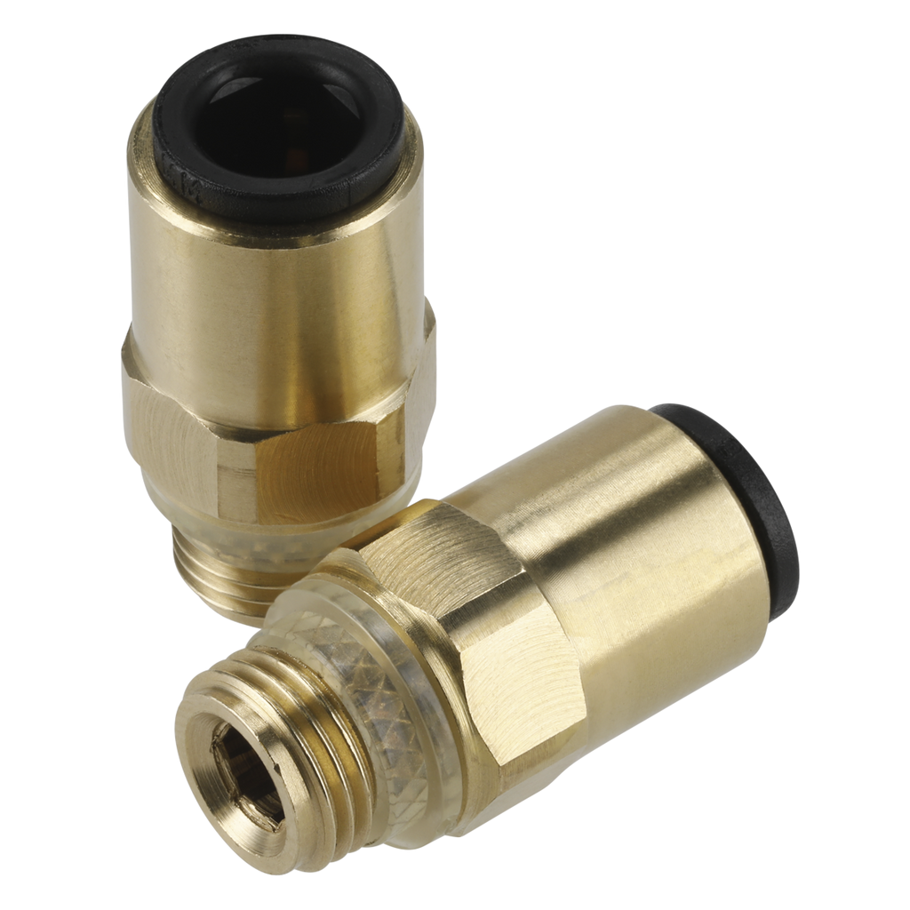 John Guest® Brass SuperThread Straight Adaptor 6mm x 1/8"BSP - Pack of 2 JGBC618