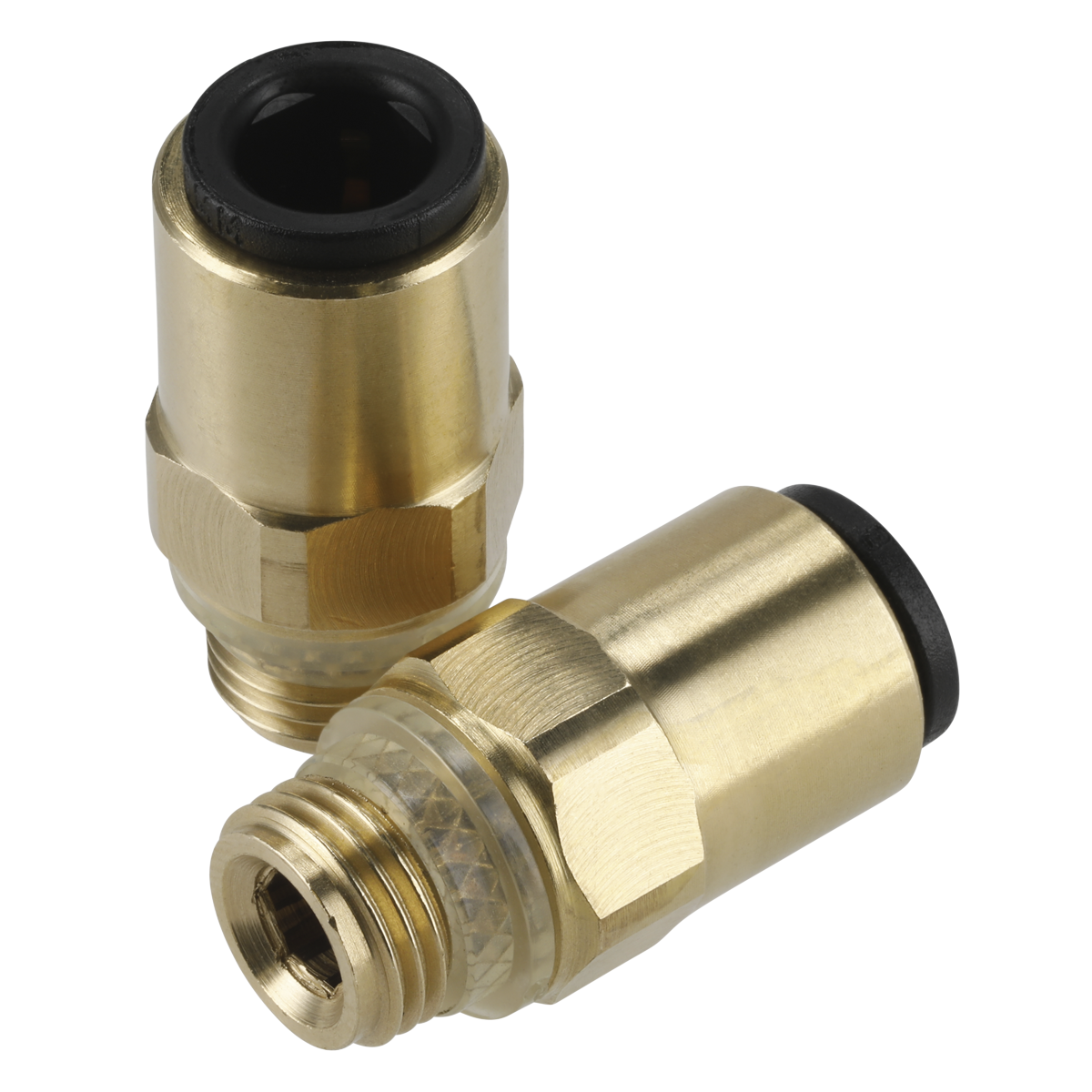 John Guest® Brass SuperThread Straight Adaptor 6mm x 1/8"BSP - Pack of 2 JGBC618