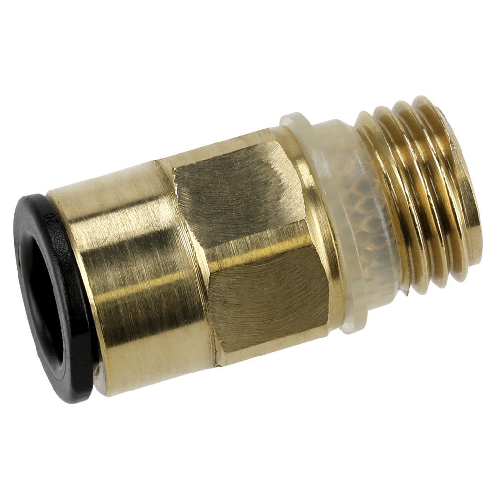 John Guest® Brass SuperThread Straight Adaptor 8mm x 1/4"BSP - Pack of 2 JGBC814