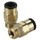 John Guest® Brass SuperThread Straight Adaptor 8mm x 1/4"BSP - Pack of 2 JGBC814