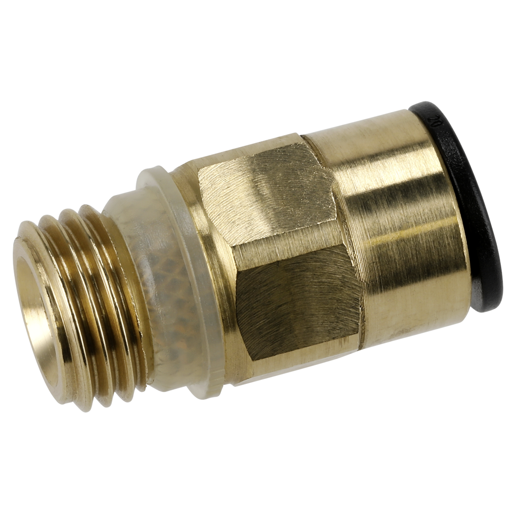 John Guest® Brass SuperThread Straight Adaptor 8mm x 1/4"BSP - Pack of 2 JGBC814