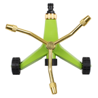 3-Arm Brass Sprinkler with Metal Wheeled Base JS2032