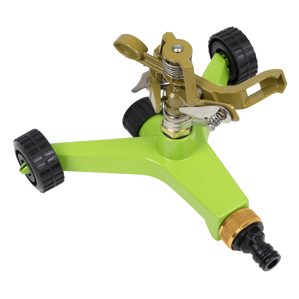 Pulsating Sprinkler with Metal Wheeled Base JS2034