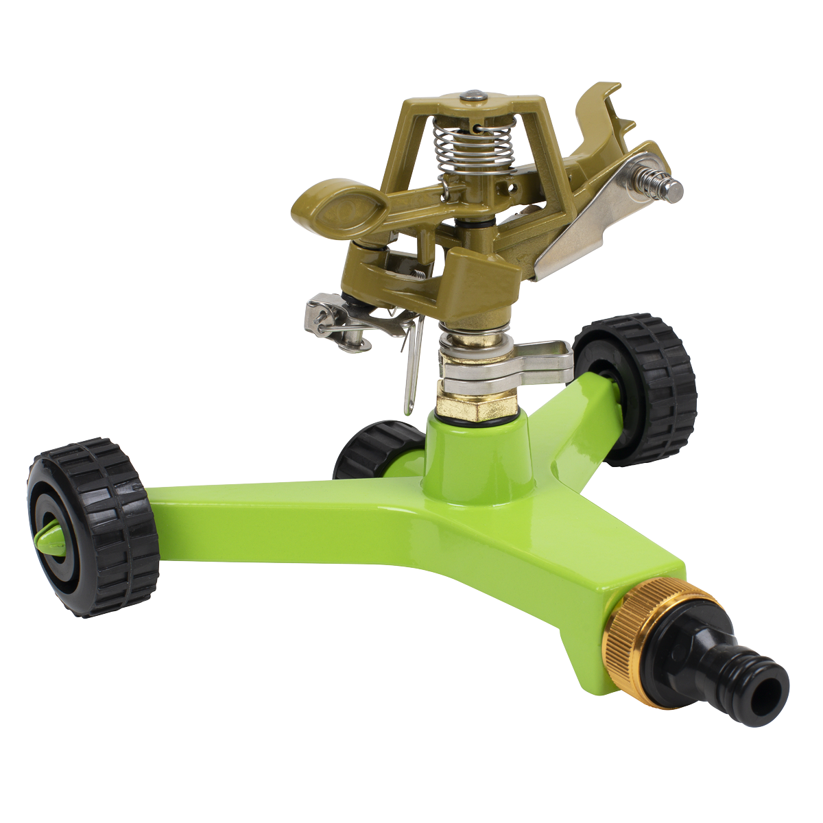 Pulsating Sprinkler with Metal Wheeled Base JS2034