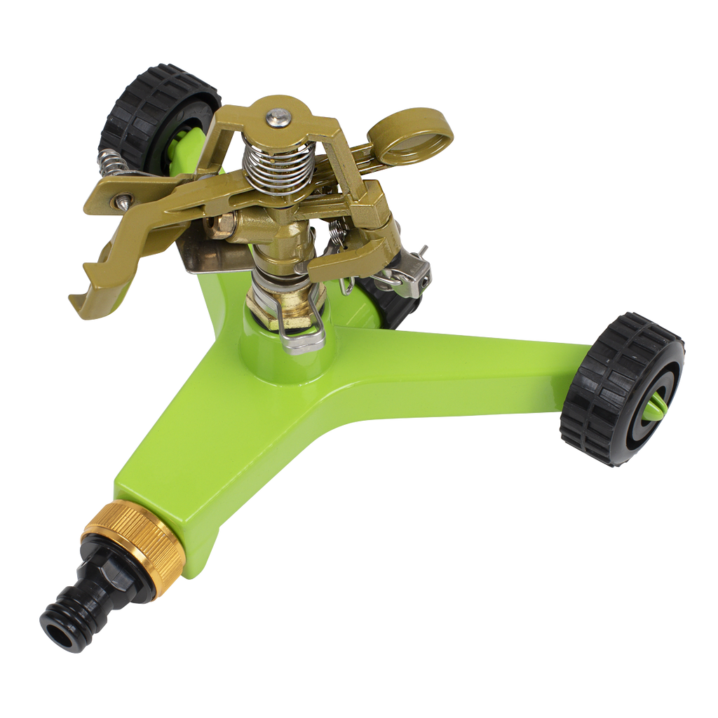Pulsating Sprinkler with Metal Wheeled Base JS2034