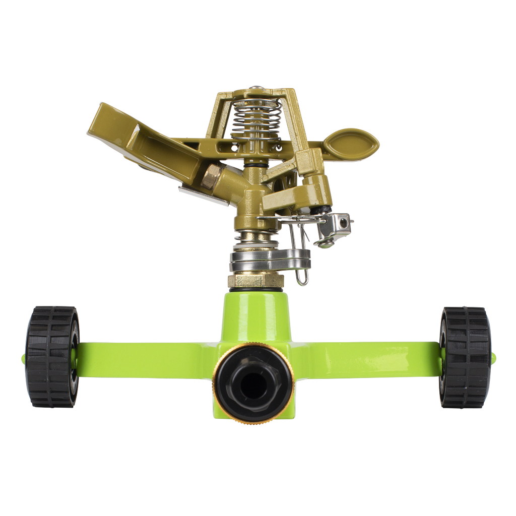 Pulsating Sprinkler with Metal Wheeled Base JS2034