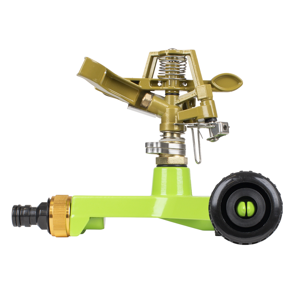 Pulsating Sprinkler with Metal Wheeled Base JS2034