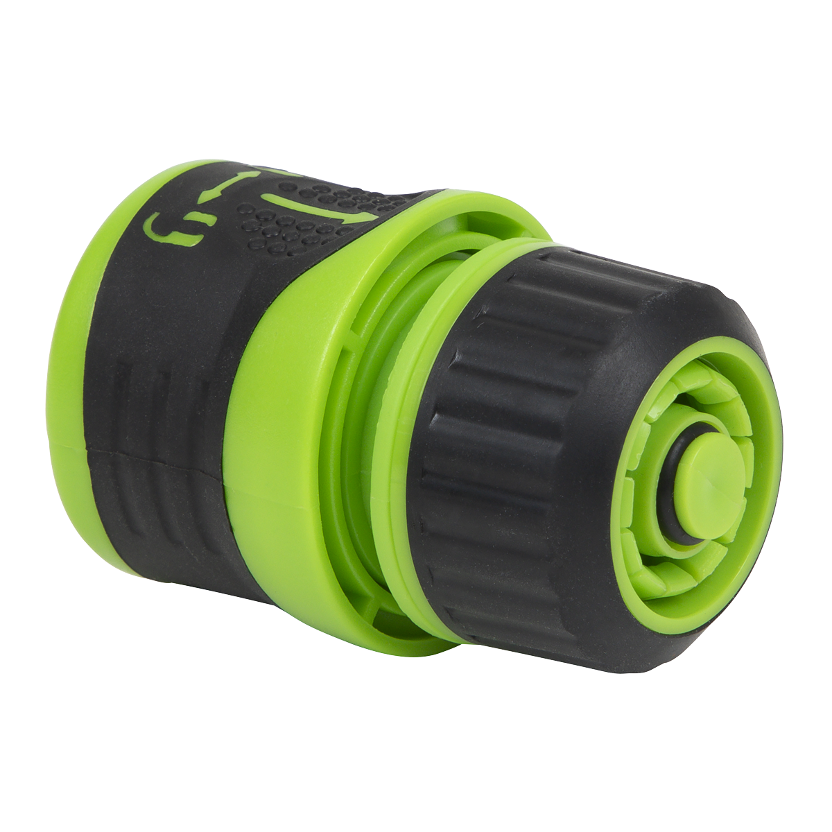 Soft-Touch Hose Connector With Water Stop & Lock 1/2"-5/8" JS3051
