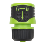 Soft-Touch Hose Connector With Water Stop & Lock 1/2"-5/8" JS3051