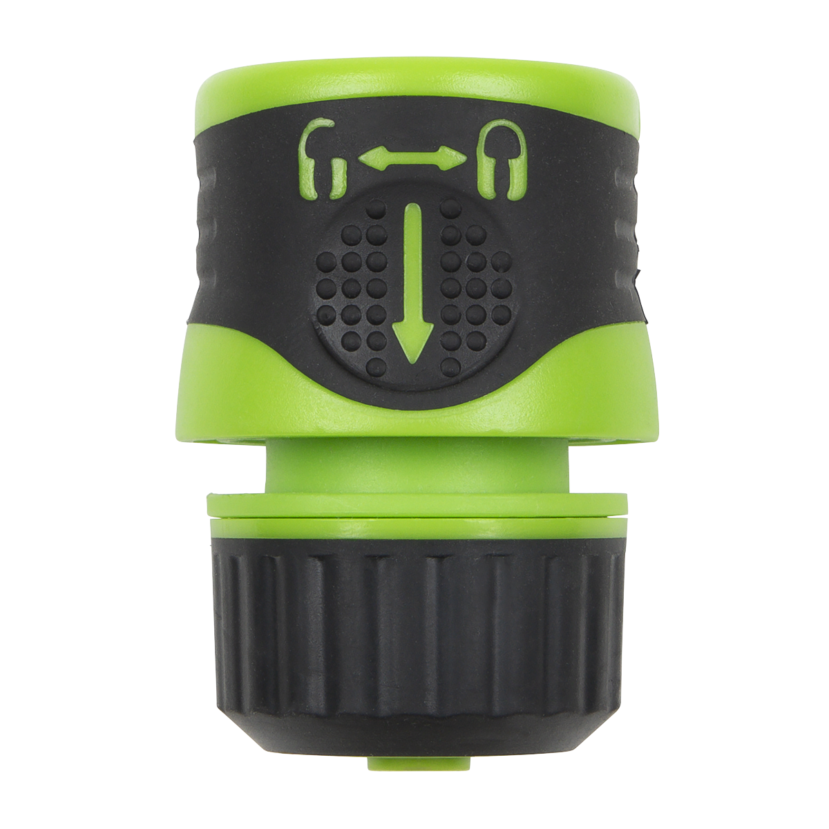 Soft-Touch Hose Connector With Water Stop & Lock 1/2"-5/8" JS3051