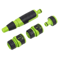 Deluxe Hose Nozzle & Connector Set 4pc JS9611