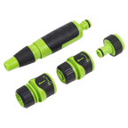 Deluxe Hose Nozzle & Connector Set 4pc JS9611