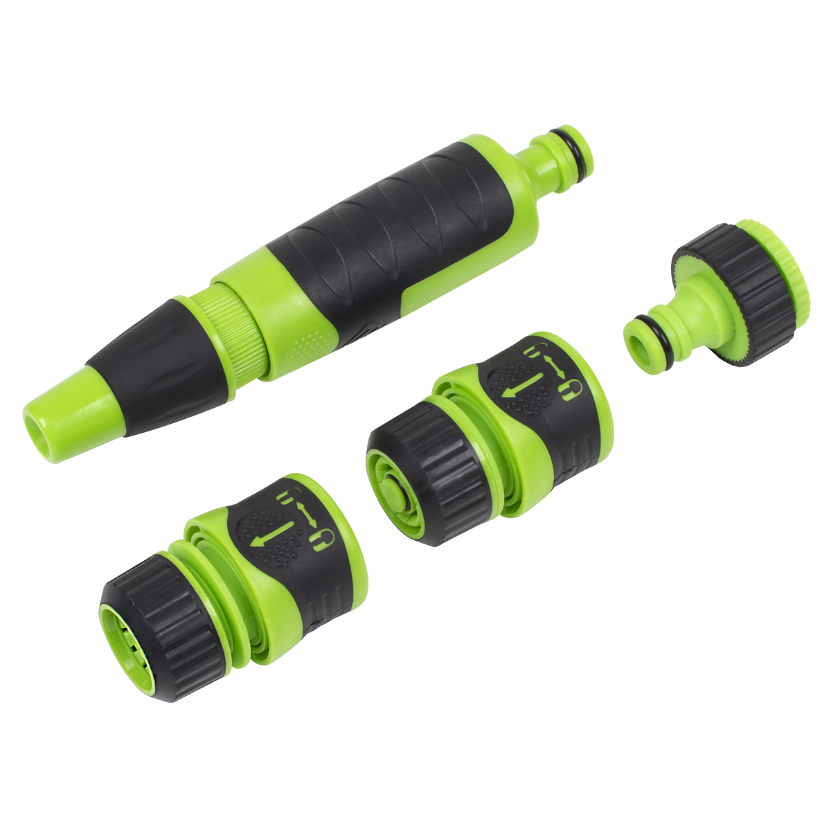 Deluxe Hose Nozzle & Connector Set 4pc JS9611