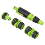 Deluxe Hose Nozzle & Connector Set 4pc JS9611
