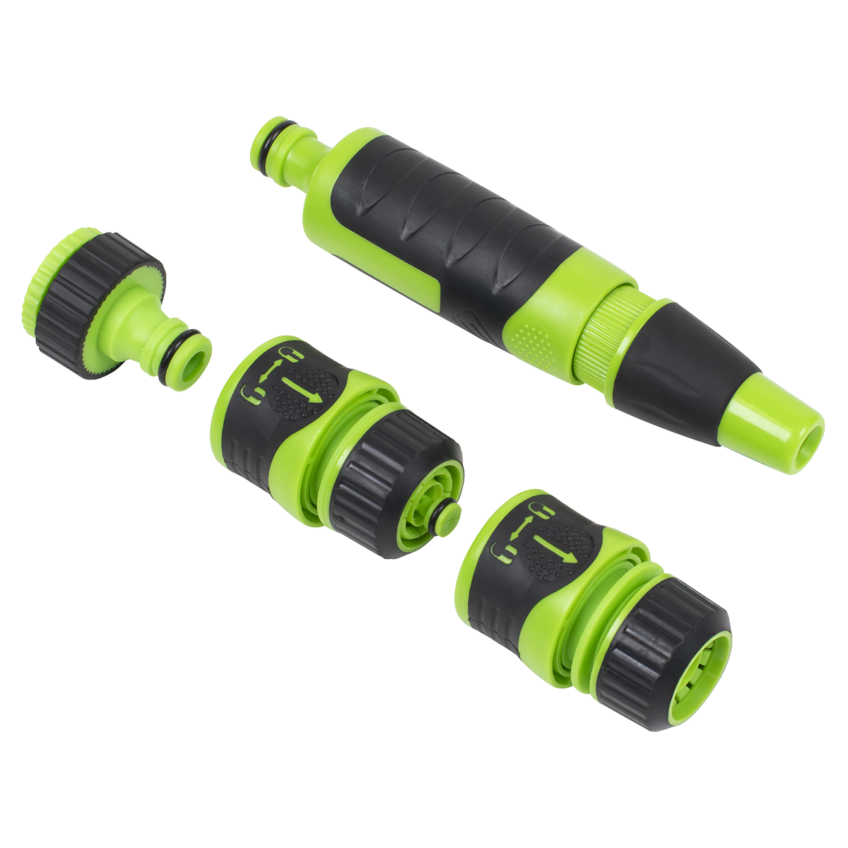 Deluxe Hose Nozzle & Connector Set 4pc JS9611