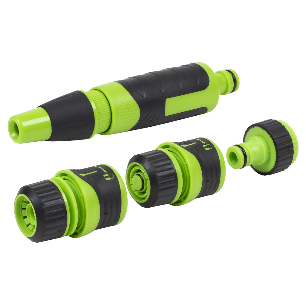 Deluxe Hose Nozzle & Connector Set 4pc JS9611